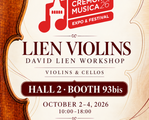 佳典提琴參展 Cremona Musica 2026，展示 David Lien Workshop 小提琴與大提琴；10 月 2 日至 4 日，義大利 CremonaFiere 第 2 館 93bis 展位。